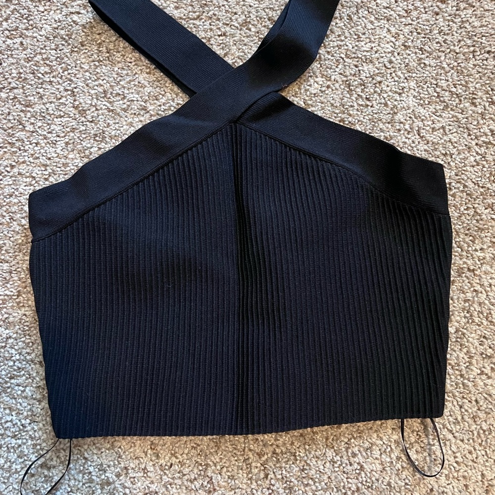 Sincerely Jules Black Cross-Strap Tank Top